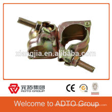 For africa Hot Dip Galvanized,( 54662238,Silver colour and Gold colour)scaffolding double coupler used in construcion